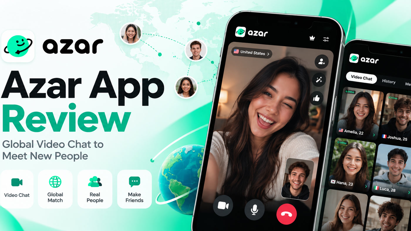 Azar App Review cover for Kiss Video Chat blog