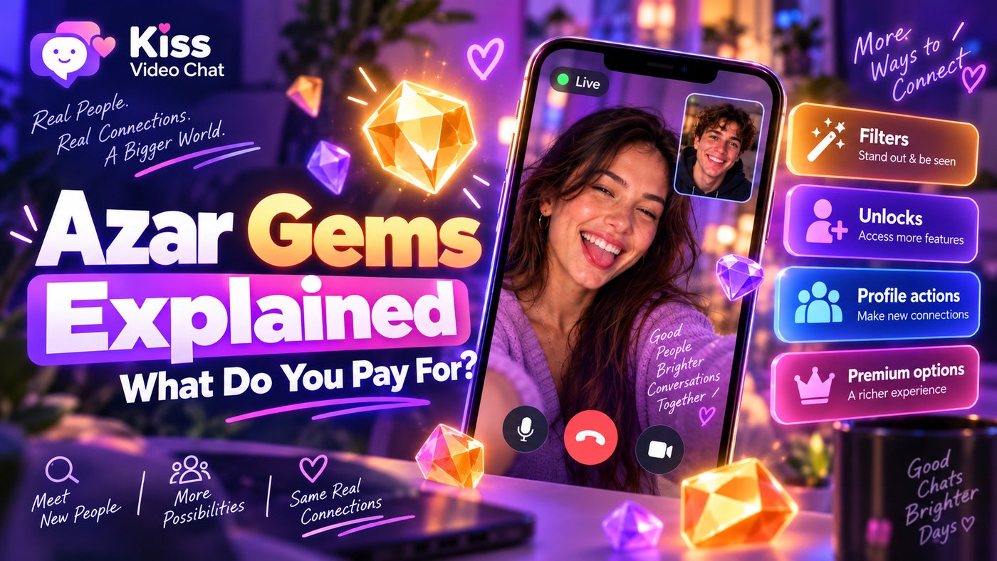 Azar Gems Explained: What Do You Pay For? cover for Kiss Video Chat blog
