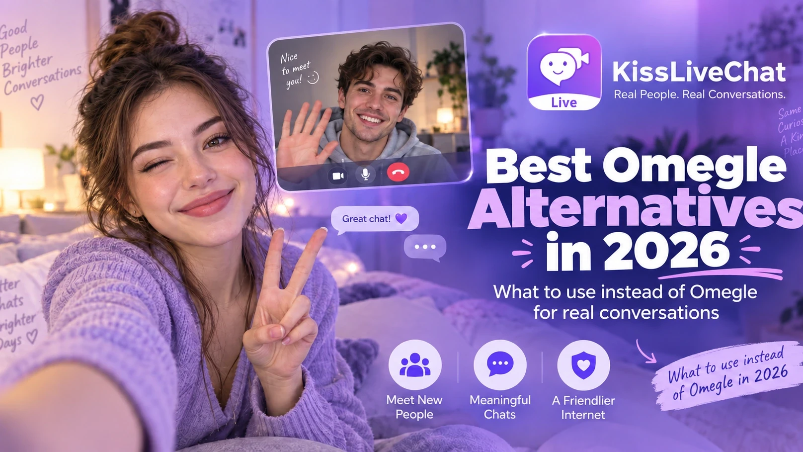 Best Omegle Alternatives in 2026 — What to use instead of Omegle for real conversations