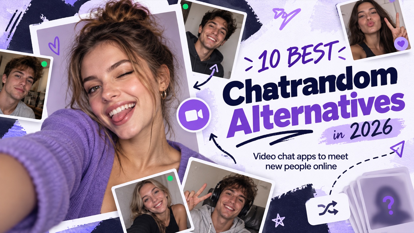 Random video chat options representing Chatrandom alternatives