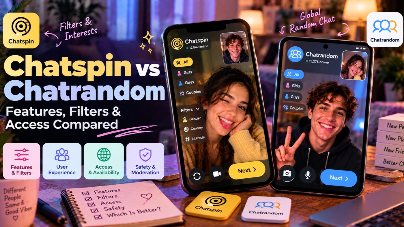 Chatspin vs Chatrandom: What’s the Difference? cover for Kiss Video Chat blog