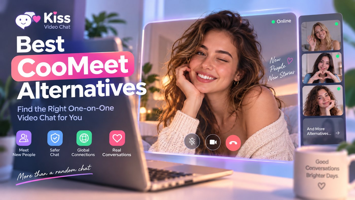 Best CooMeet Alternatives for One-on-One Video Chat cover for Kiss Video Chat blog