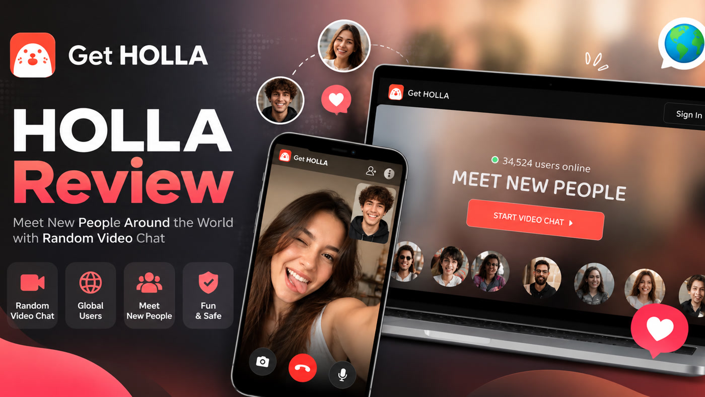 HOLLA Review cover for Kiss Video Chat blog