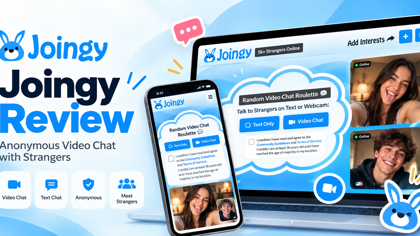 Joingy Review cover for Kiss Video Chat blog