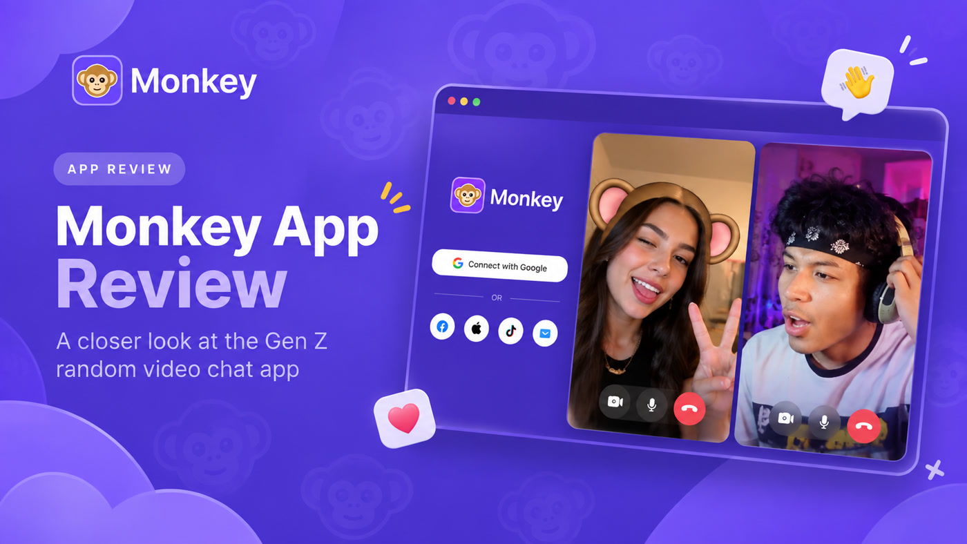 Monkey App Review cover for Kiss Video Chat blog