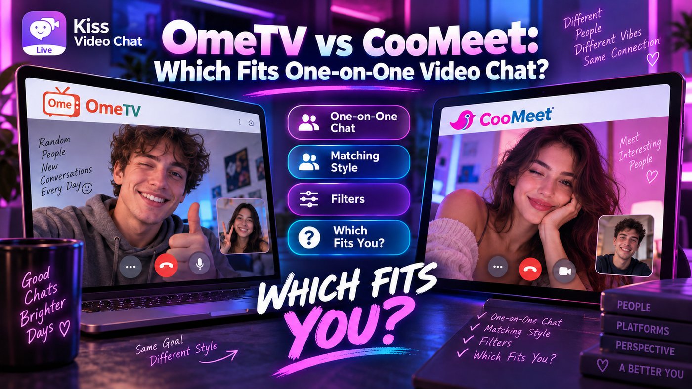 OmeTV vs CooMeet: Which Fits One-on-One Video Chat? cover for Kiss Video Chat blog