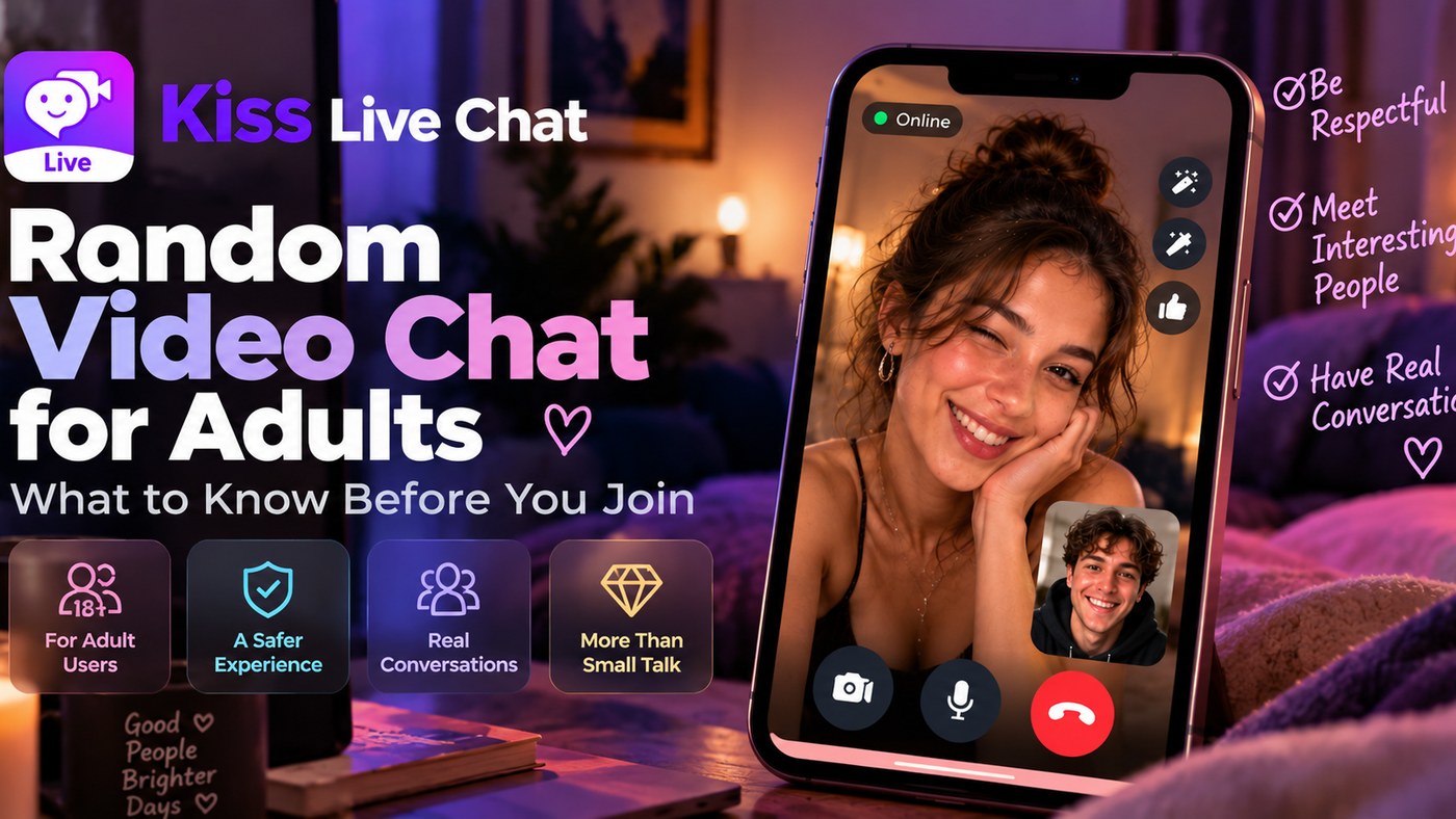 Random Video Chat for Adults: Features, Safety & Expectations cover for Kiss Video Chat blog