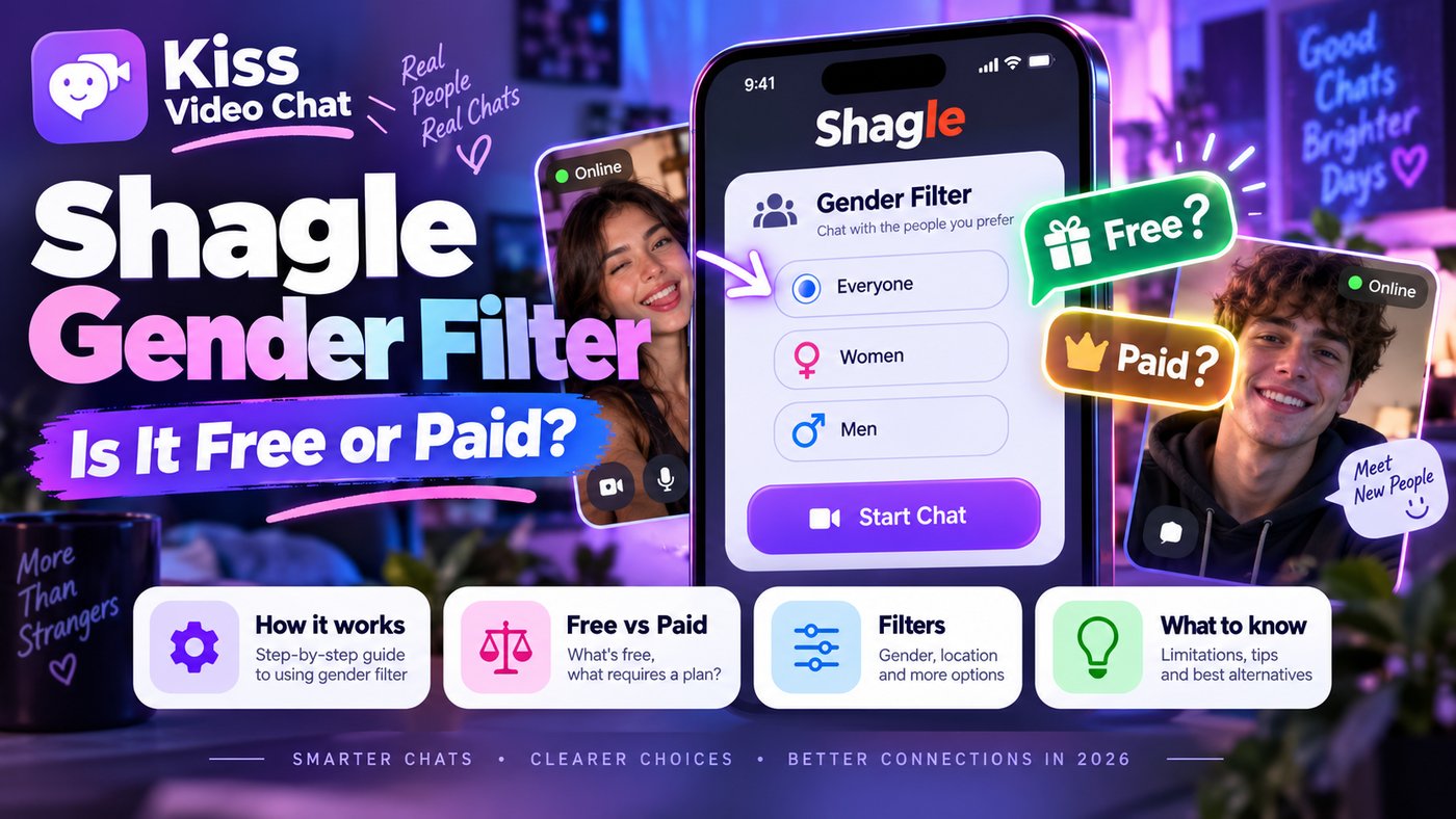 Shagle Gender Filter: Is It Free or Paid? cover for Kiss Video Chat blog