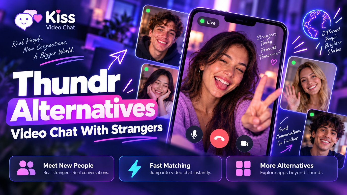 Thundr Alternatives for Video Chat With Strangers cover for Kiss Video Chat blog