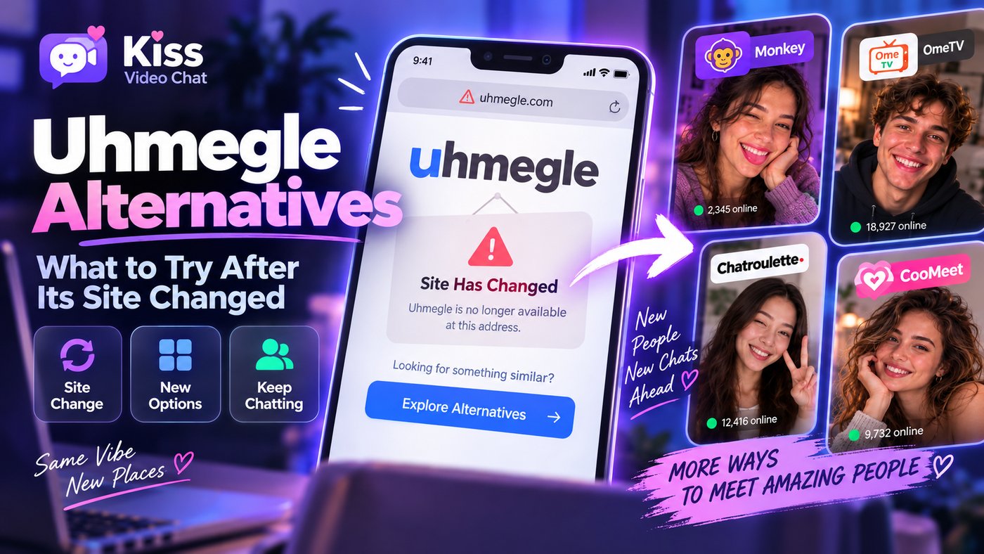 Uhmegle Alternatives: What to Try After Its Site Changed cover for Kiss Video Chat blog