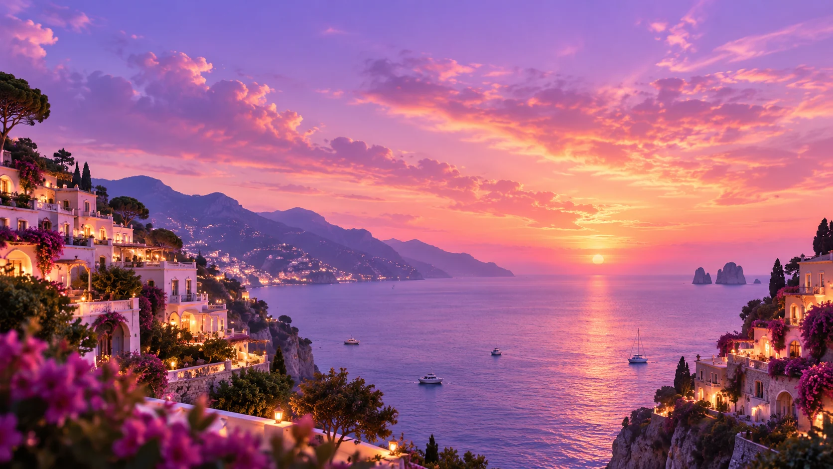 Coastal sunset