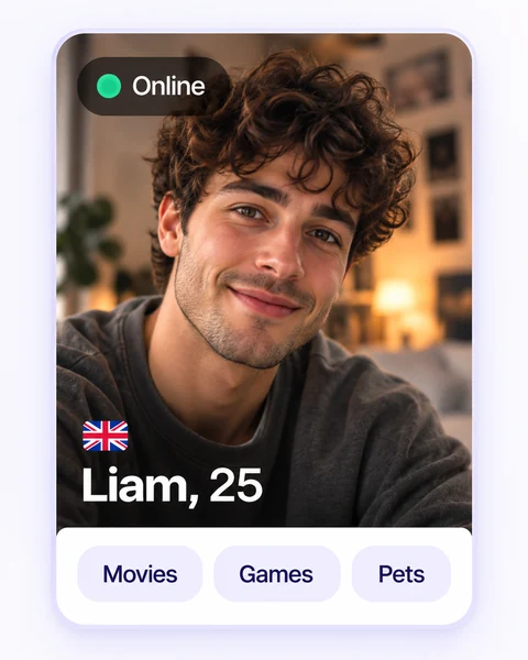 Liam, 25, online; movies, games and pets