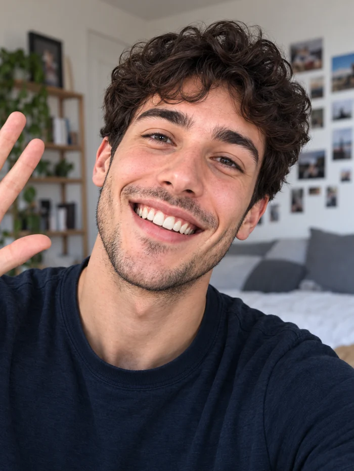 A man in a one-on-one video conversation